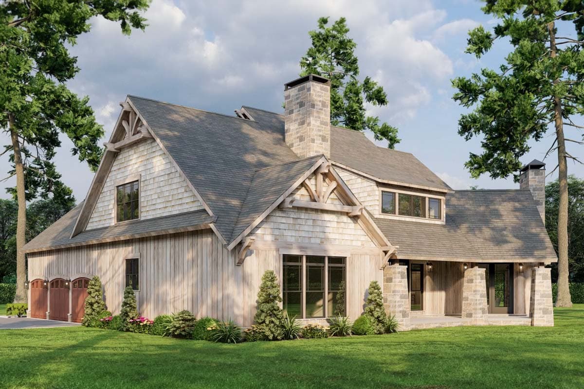 Plan 60715ND: Rugged Craftsman Home Plan with 2-Story Great Room and Angled Hearth Room - Image #17 - Craftsman, Mountain, Northwest, Rustic