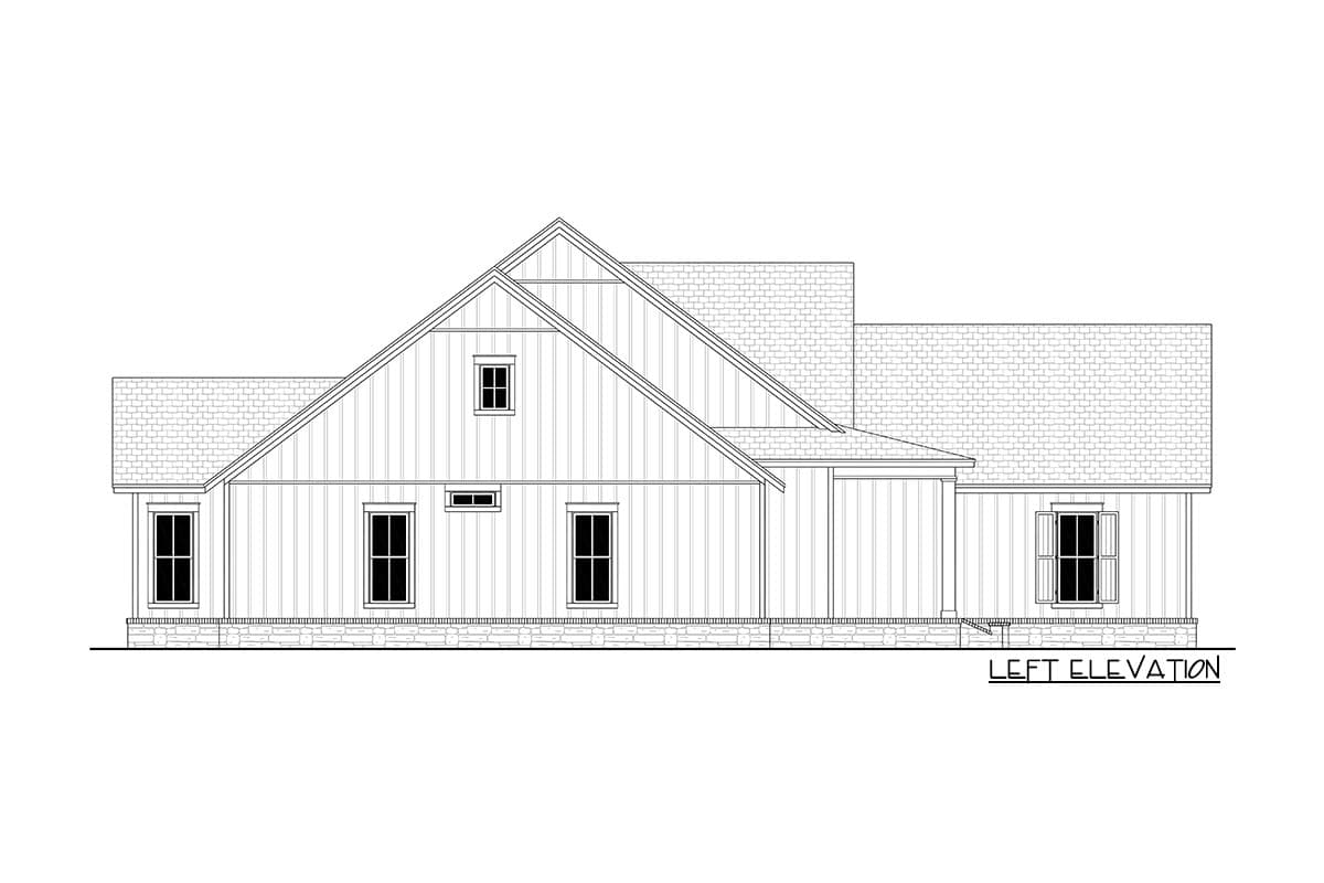 Plan 51841HZ: One Story 4-Bed Modern Farmhouse Plan with Home Office - 2607 Sq FT - Image #5 - Country, Farmhouse, Modern Farmhouse, New American, Ranch, Traditional