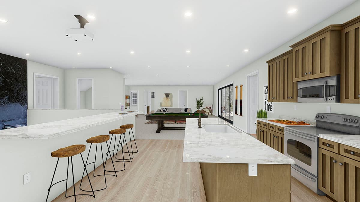 Plan 61360UT: Exclusive Spacious House Plan with Sport Court - 7722 Sq Ft - Image #39 - Craftsman, Mountain, New American, Transitional