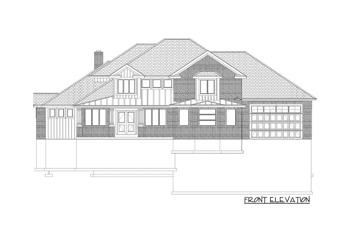 Plan 61360UT: Exclusive Spacious House Plan with Sport Court - 7722 Sq Ft - Image #42 - Craftsman, Mountain, New American, Transitional
