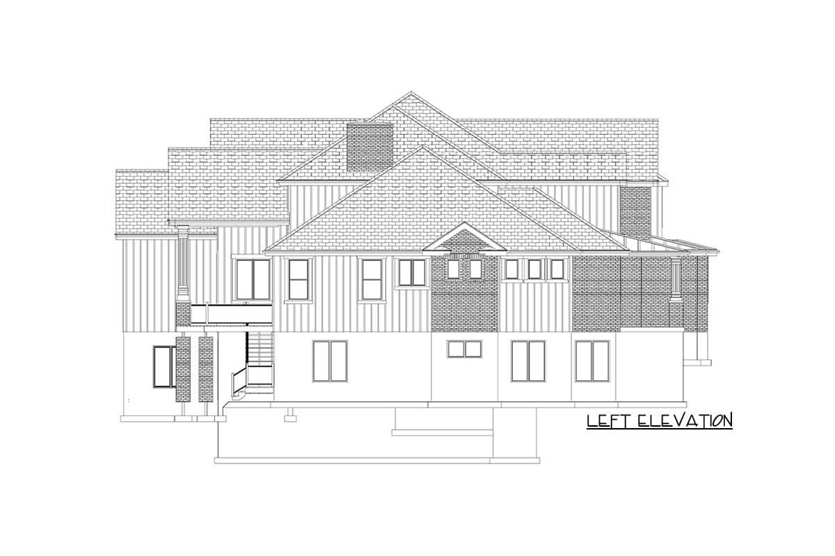 Plan 61360UT: Exclusive Spacious House Plan with Sport Court - 7722 Sq Ft - Image #43 - Craftsman, Mountain, New American, Transitional