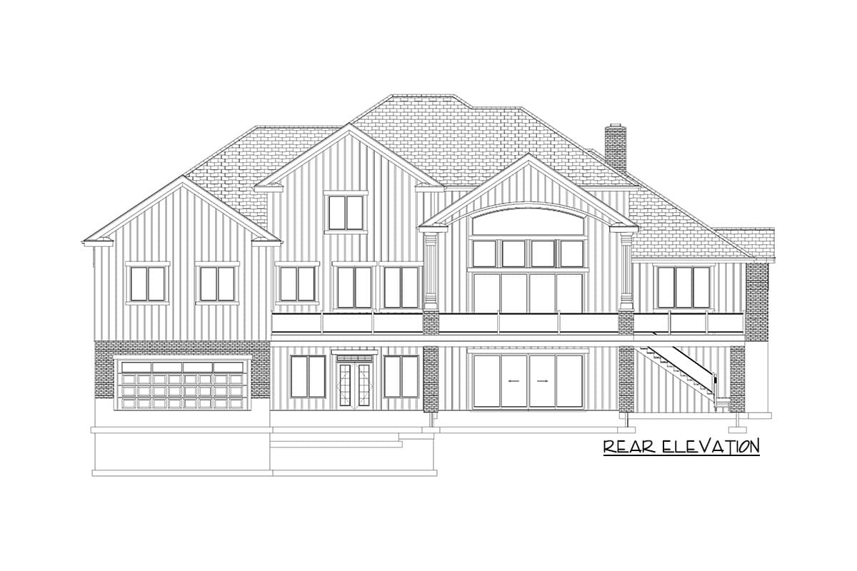 Plan 61360UT: Exclusive Spacious House Plan with Sport Court - 7722 Sq Ft - Image #44 - Craftsman, Mountain, New American, Transitional