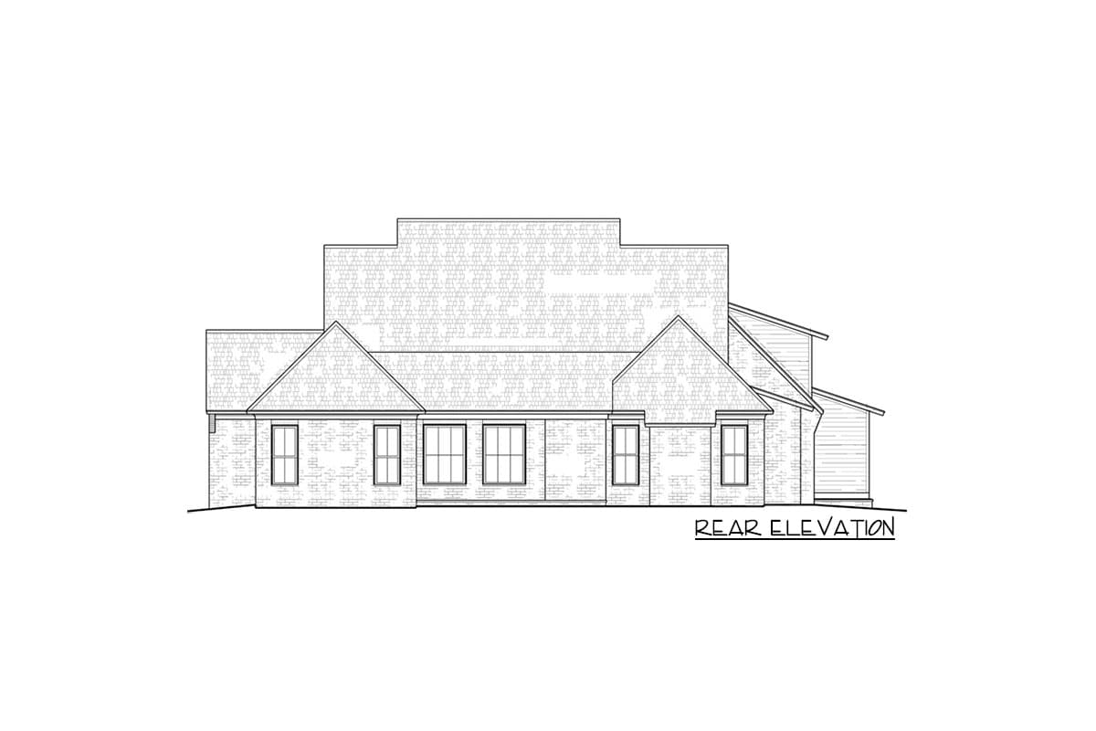Plan 510152WDY: Modern Farmhouse Plan with Outdoor Kitchen and Bonus Expansion Over Garage - Image #5 - Louisiana-Style, Modern Farmhouse, New American, Traditional