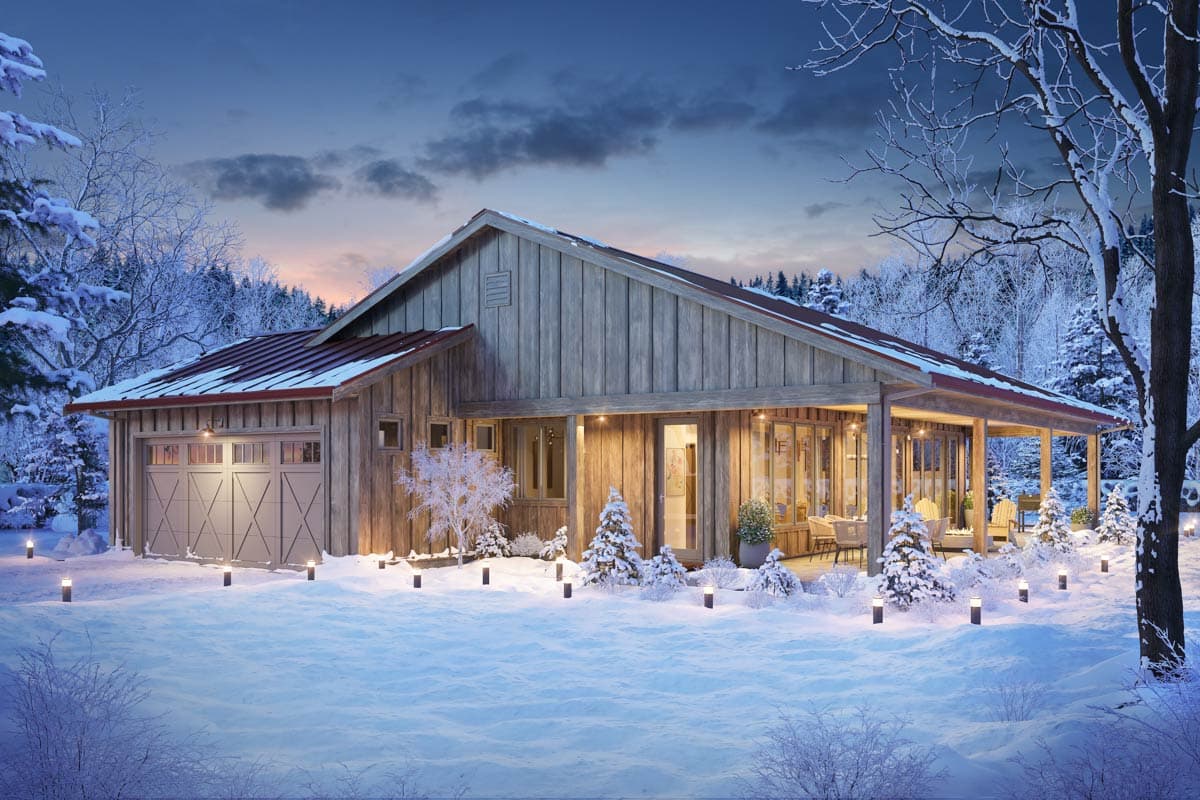 Plan 67788NWL: Fresh Country Home Plan with Wrap-Around Porch - 1543 Sq Ft - Image #5 - Country, Northwest, Ranch, Rustic