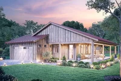 Fresh Country Home Plan with Wrap-Around Porch - 1543 Sq Ft