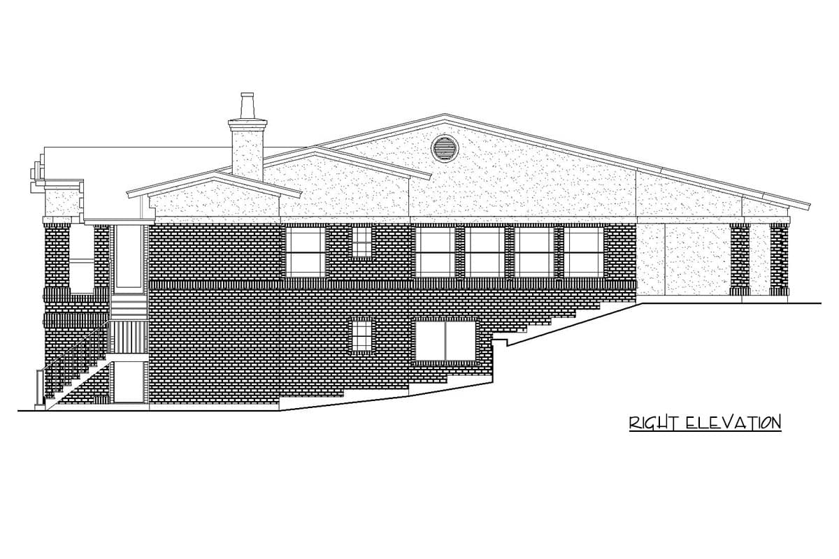 Plan 36623TX: Narrow Two-Story House Plan for Sloped Lot - Image #6 - European, Hill Country, Mediterranean, Southern