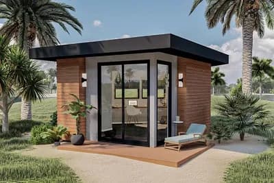 Modern Backyard Home Office Plan