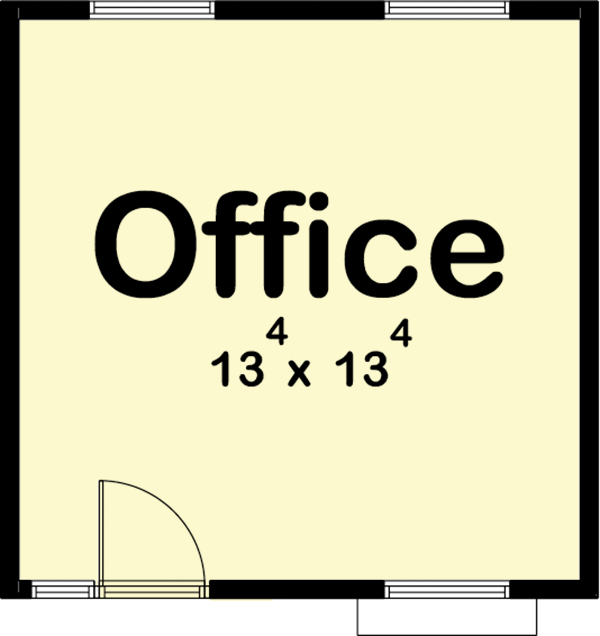 Plan 62898DJ: Work From Home Backyard Office Plan - Floor Plan - Main Level