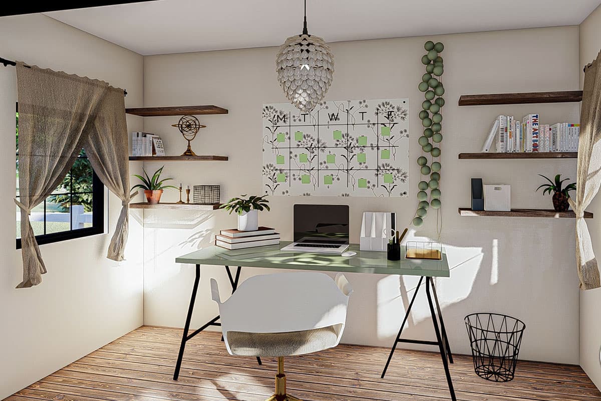 Plan 62898DJ: Work From Home Backyard Office Plan - Image #4