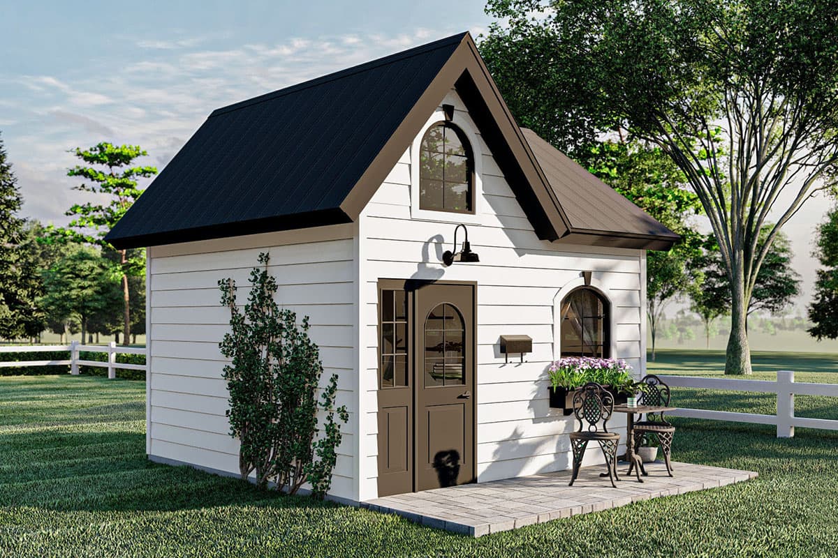 Plan 62898DJ: Work From Home Backyard Office Plan - Image #5