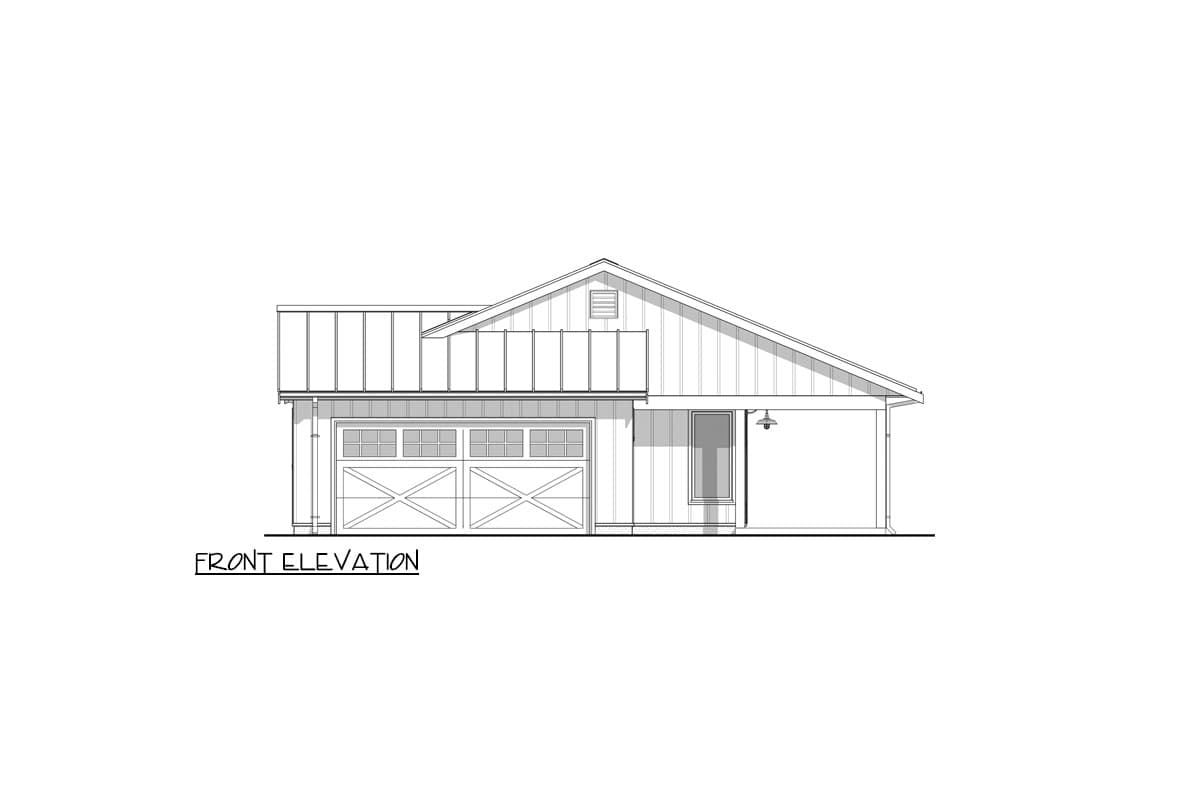 Plan 67789NWL: 2-Bed Country Home Plan with Den - 1339 Sq Ft - Image #5 - Cabin, Country, Northwest, Ranch, Rustic