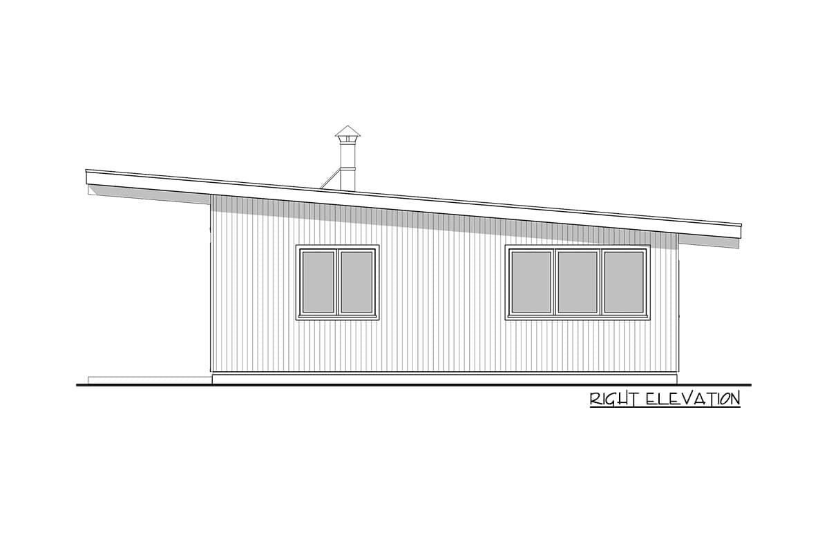 Plan 67792NWL: Modern House Plan with Low-Pitched Roof - Image #7 - Contemporary, Mid Century Modern, Modern, Northwest, Ranch
