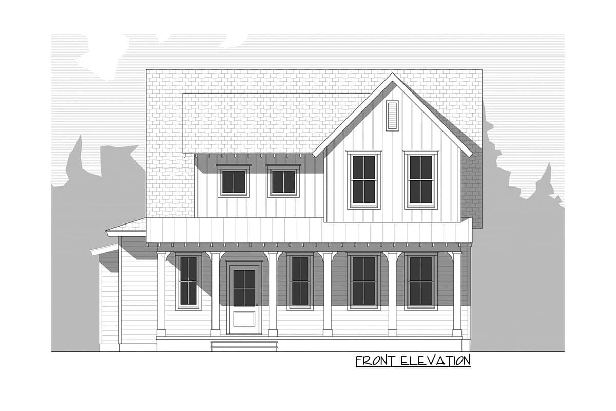 Plan 50177PH: 4-Bed Farmhouse Plan with Upstairs Loft - Image #8 - Bungalow, Cottage, Country, Farmhouse, Modern Farmhouse, New American