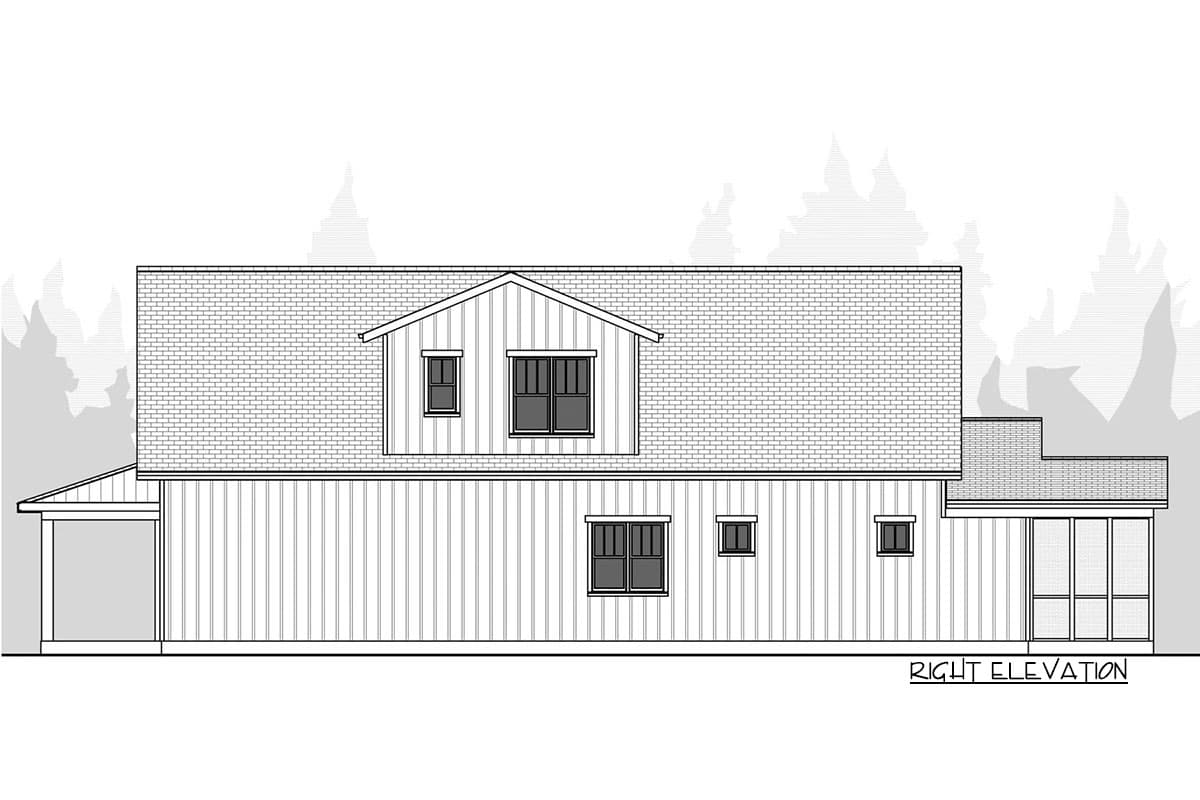 Plan 50178PH: Modern Farmhouse Plan with Home Office - Image #4 - Cottage, Country, Farmhouse, Modern Farmhouse, New American