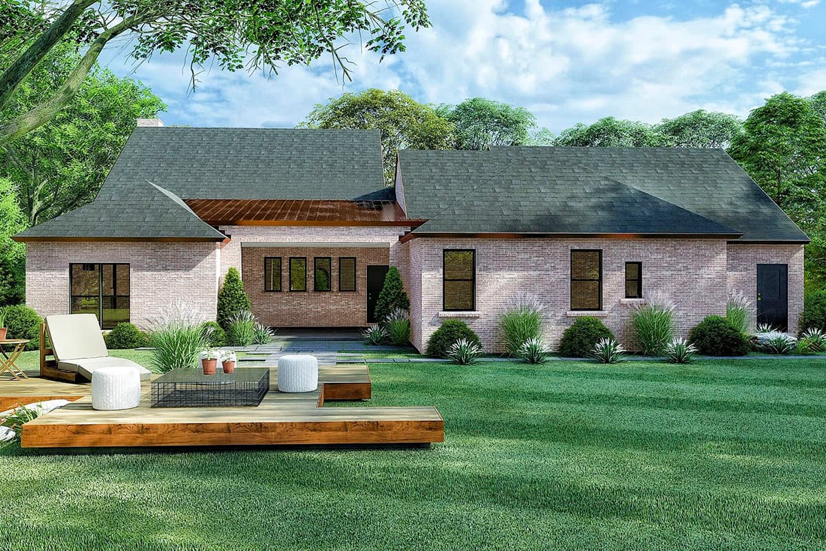 Plan 70671SND: European-style House Plan with Brick Exterior and Upstairs Bonus Room - Image #4 - European, Southern, Traditional, Transitional