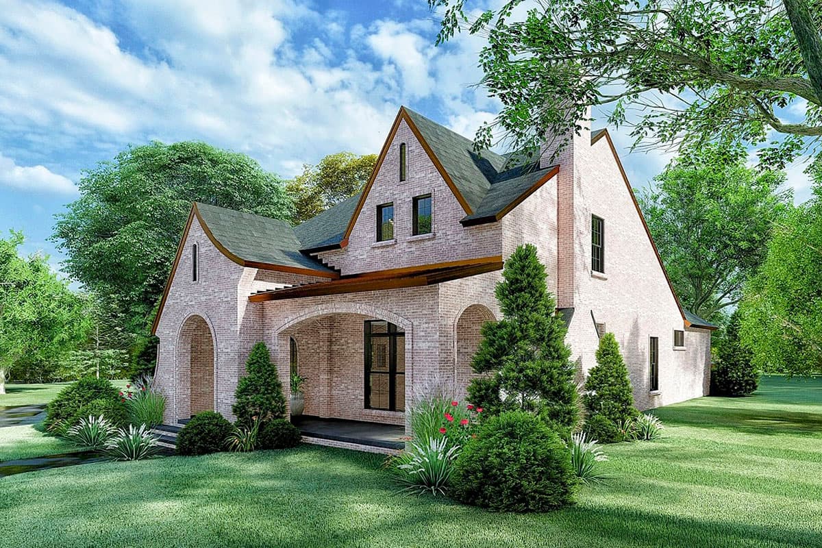 Plan 70671SND: European-style House Plan with Brick Exterior and Upstairs Bonus Room - Image #6 - European, Southern, Traditional, Transitional