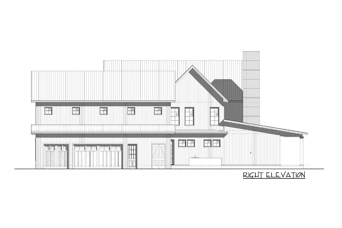 Plan 46414LA: Modern Farmhouse with Barndominium Garage - Image #9 - Barndominium, Country, Farmhouse, Modern Farmhouse, Southern