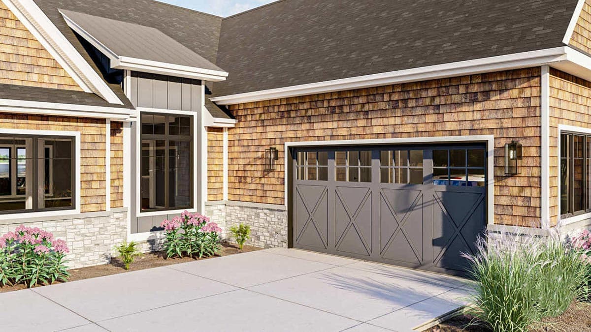 Plan 62899DJ: Rustic Craftsman Lake House Plan with Cathedral Ceiling in Great Room - 2573 Sq Ft - Image #4 - Coastal, Craftsman, New American, Shingle