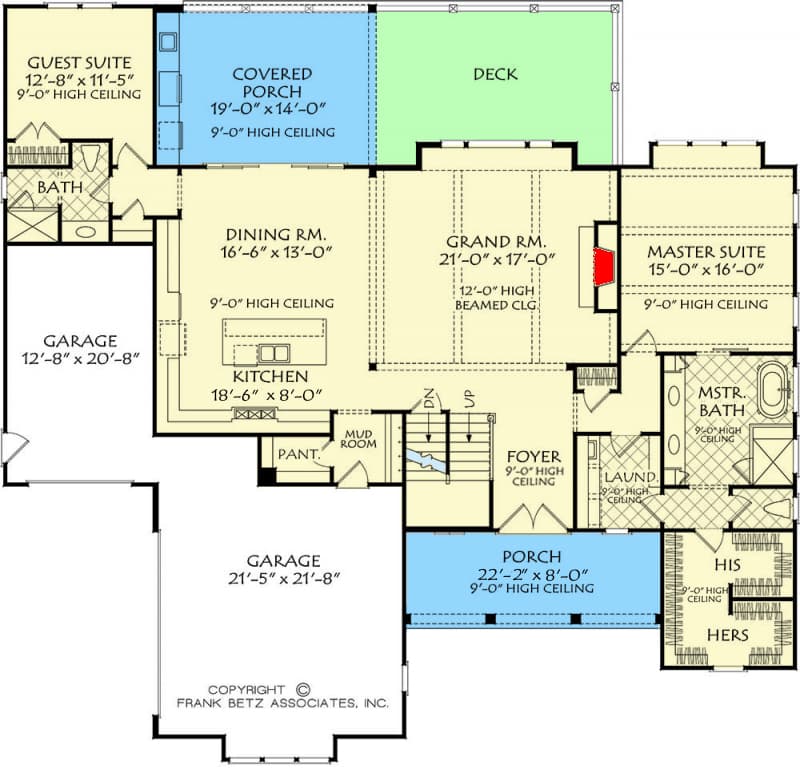 Plan 710374BTZ: Modern Farmhouse Plan with Multi-Purpose Bonus Room - 2823 Sq Ft - Floor Plan - Main Level - Country, Craftsman, Farmhouse, Modern Farmhouse, New American, Traditional