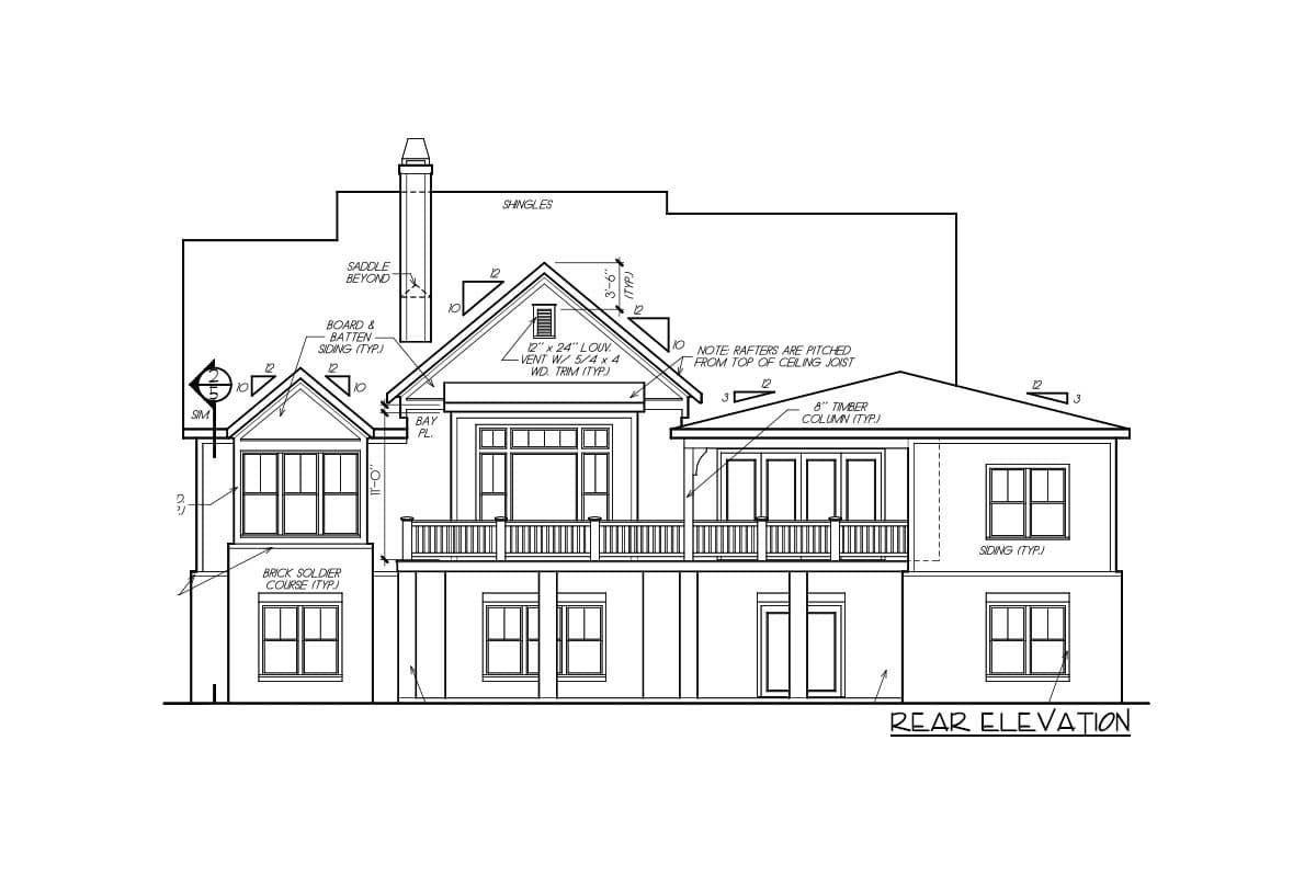 Plan 710374BTZ: Modern Farmhouse Plan with Multi-Purpose Bonus Room - 2823 Sq Ft - Image #6 - Country, Craftsman, Farmhouse, Modern Farmhouse, New American, Traditional