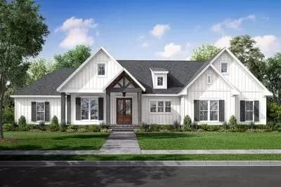 3-Bed Modern Farmhouse Plan with Vaulted Master Bedroom - 2249 Sq Ft