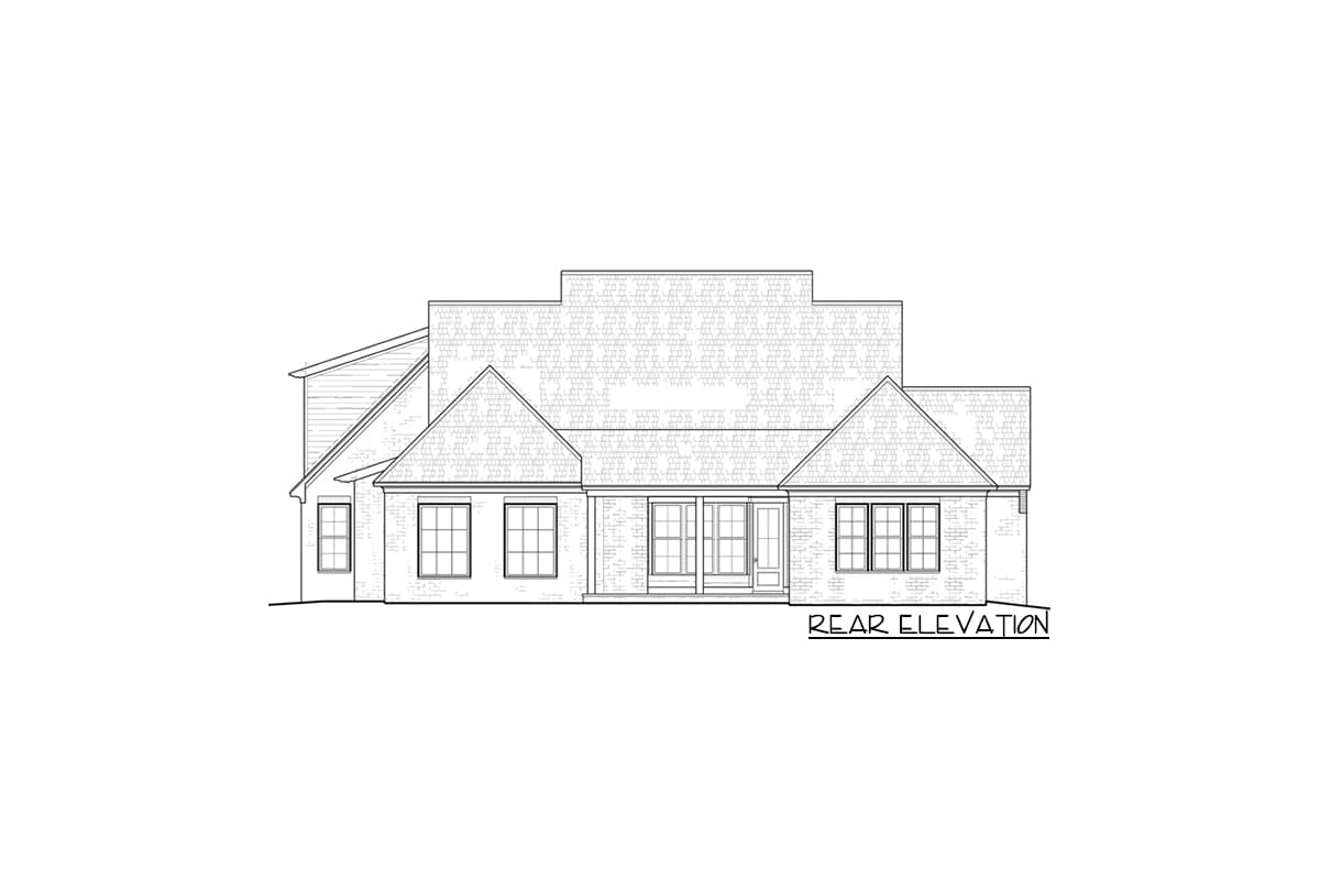 Plan 510154WDY: Exclusive New American House Plan with Fireplace on Back Porch - Image #5 - Acadian, French Country, Louisiana-Style, New American, Southern
