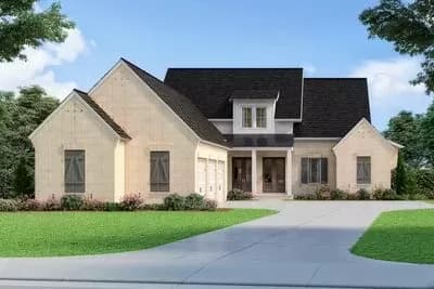 Exclusive Acadian House Plan with Shed Dormer