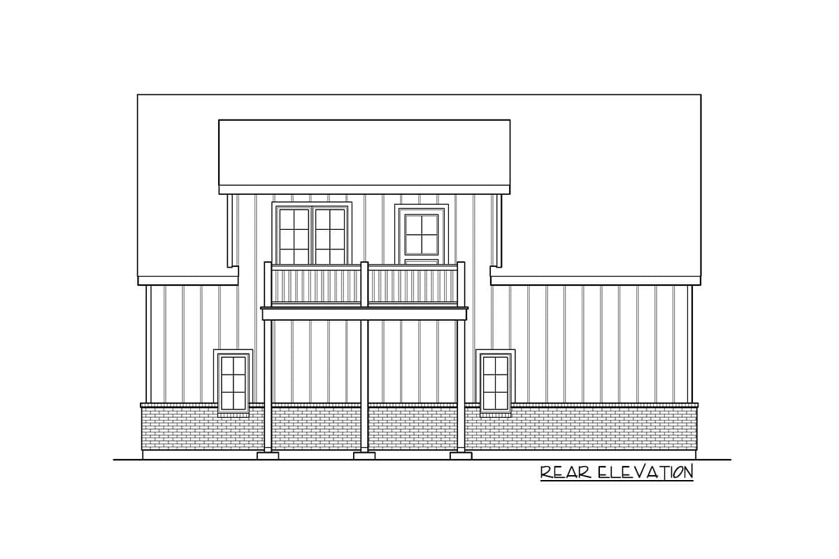 Plan 22146SL: New American Garage Apartment Plan - 888 Sq Ft - Image #4 - Carriage, Craftsman, New American