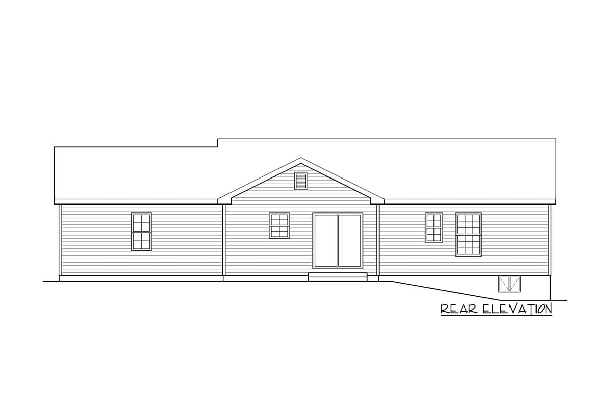 Plan 22147SL: Traditional Ranch Home Plan with 3 Bedrooms - 1158 Sq Ft - Image #4 - Ranch, Traditional