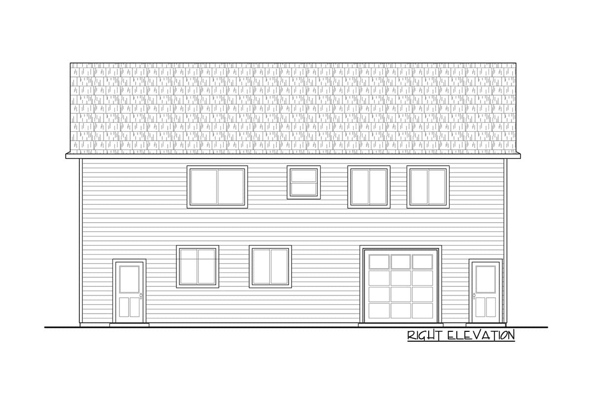 Plan 72996DA: Garage Apartment Plan with RV and Tandem Parking - 872 Sq Ft Apartment and 1663 Sq Ft Garage - Image #4 - Carriage, Country, Traditional