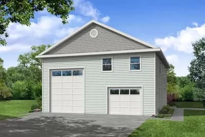 Garage Apartment Plan with RV and Tandem Parking - 872 Sq Ft Apartment and 1663 Sq Ft Garage
