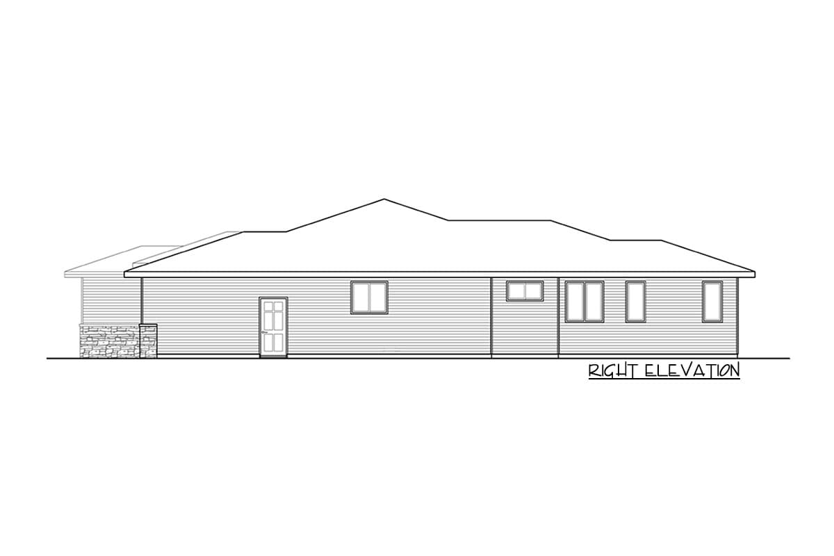 Plan 720000DA: Contemporary Ranch Home Plan with Mudroom Off Garage - Image #4 - Contemporary, Northwest, Ranch