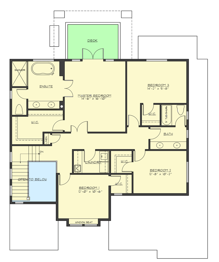Plan 270020AF: Nantucket-Style Coastal Cottage Home Plan with Study - Floor Plan - 2nd Floor - Coastal, Cottage, European, New American, Shingle, Traditional