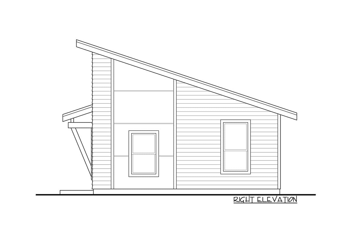 Plan 720002DA: One Bedroom ADU or Guest Cabin - Image #4 - Mountain, Vacation