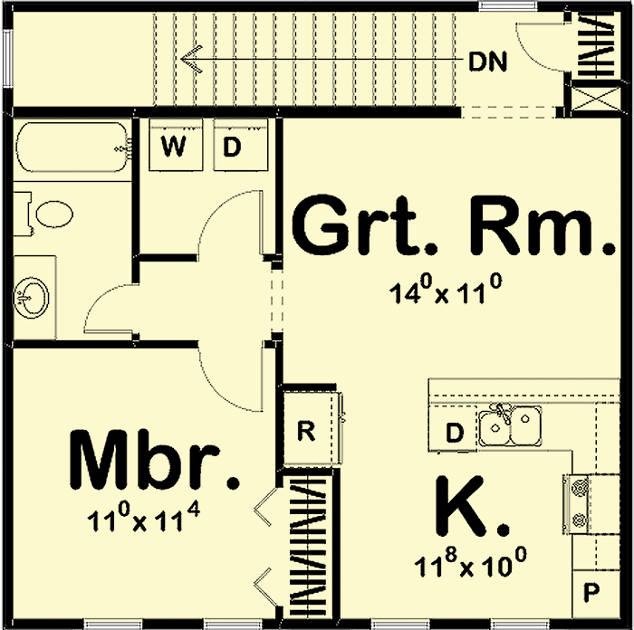 Plan 62903DJ: 2-Story English Tudor Garage Apartment Plan - Floor Plan - 2nd Floor - Carriage, Tudor