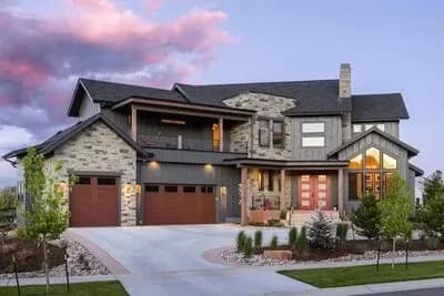 Deluxe Contemporary Craftsman Plan with Private Bedroom Suites