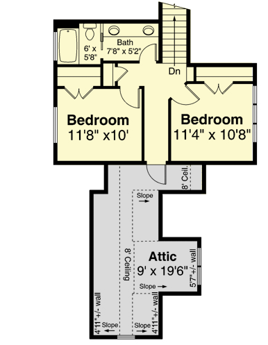 Plan 720007DA: Craftsman Home Plan with Narrow Entry and Elongated Midsection - Floor Plan - 2nd Floor - Barndominium, Country, Craftsman, Mountain