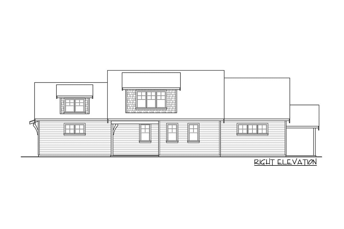 Plan 720007DA: Craftsman Home Plan with Narrow Entry and Elongated Midsection - Image #4 - Barndominium, Country, Craftsman, Mountain