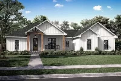 Country House Plan with Front to Back Kitchen and Generous Pantry - 2339 Sq Ft
