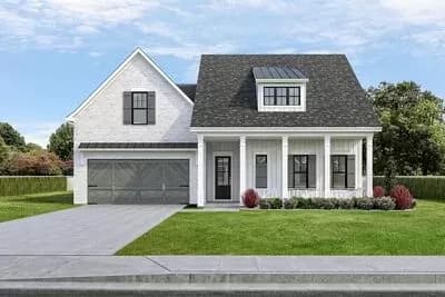4-Bed Modern Farmhouse Plan with Shed Dormer