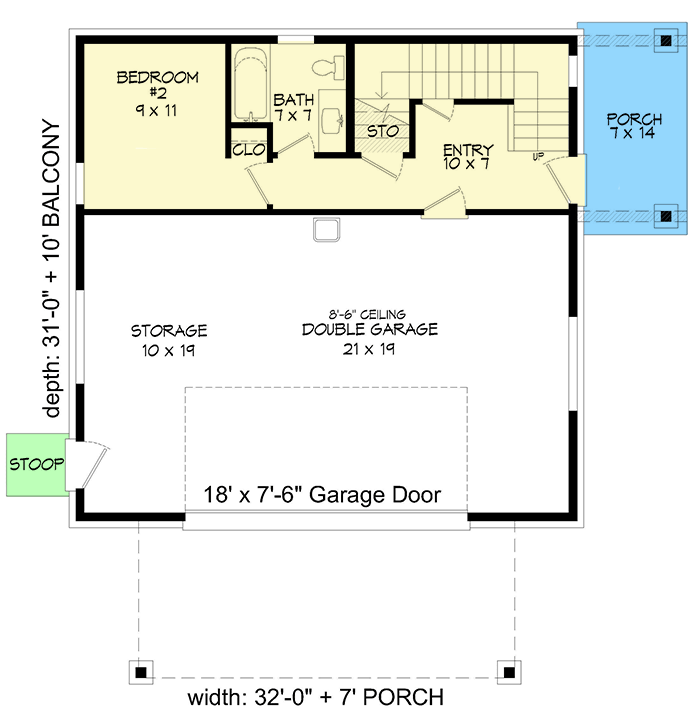 Plan 68666VR: Beach House Plan with 3rd Floor Art Loft - Floor Plan - Main Level - Beach, Carriage, Coastal, Contemporary, Mid Century Modern, Modern