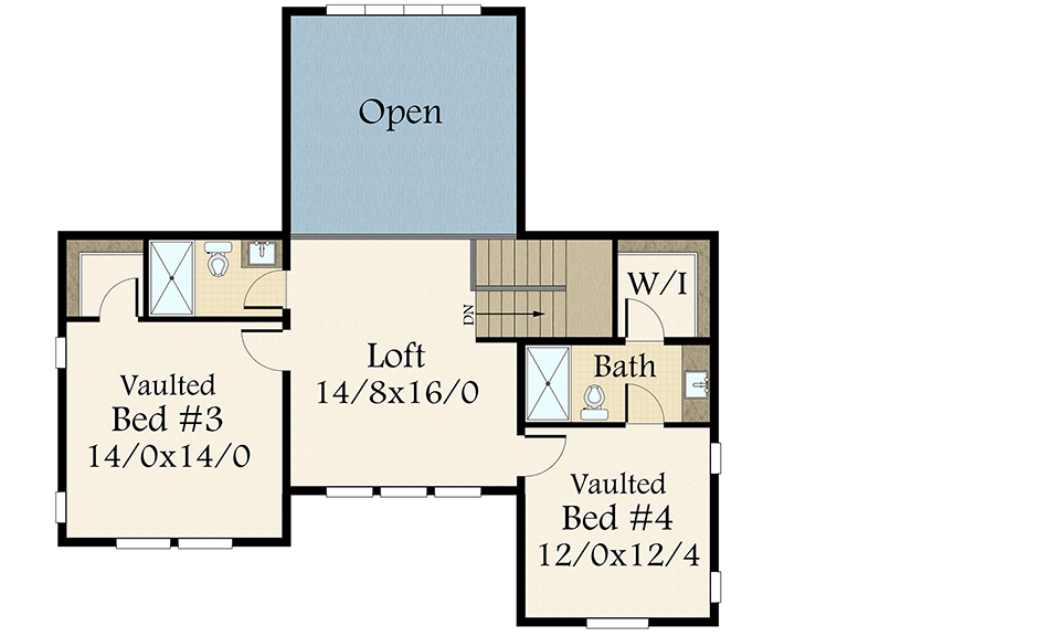 Plan 85332MS: 4-Bed Exclusive Modern Farmhouse Plan with Flex Room - Floor Plan - 2nd Floor - Country, Farmhouse, Modern Farmhouse, New American