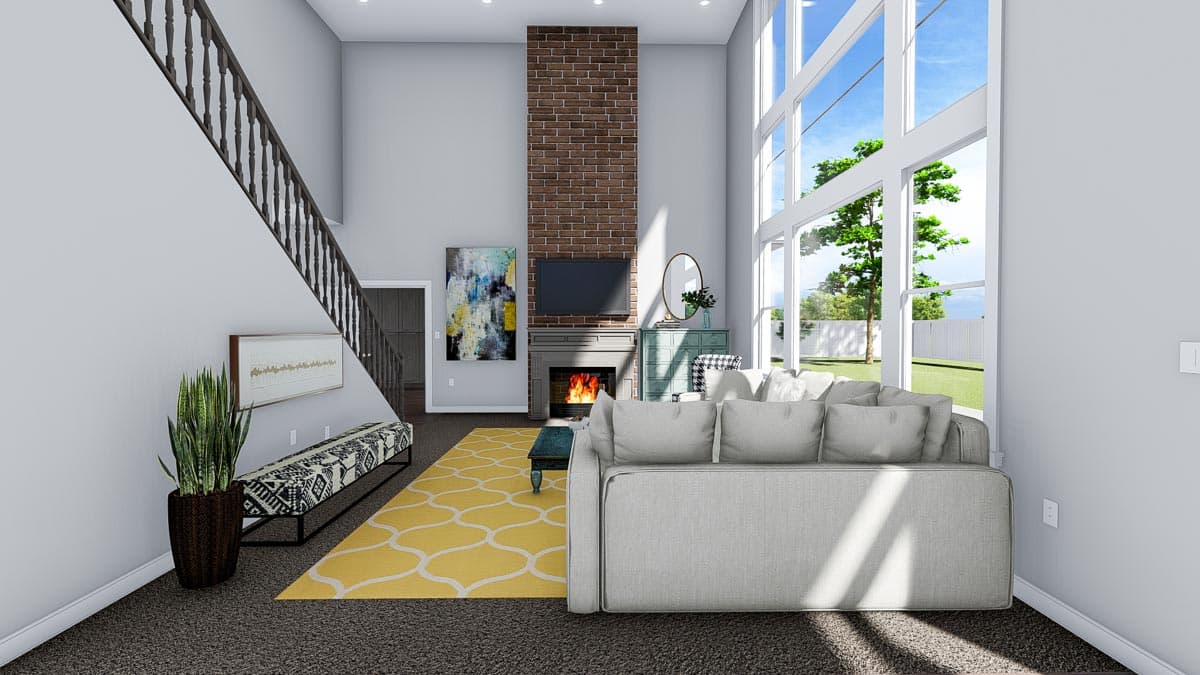 Plan 61361UT: Exclusive Duplex House Plan with Elevator and Ample Storage - Image #15 - New American, Traditional