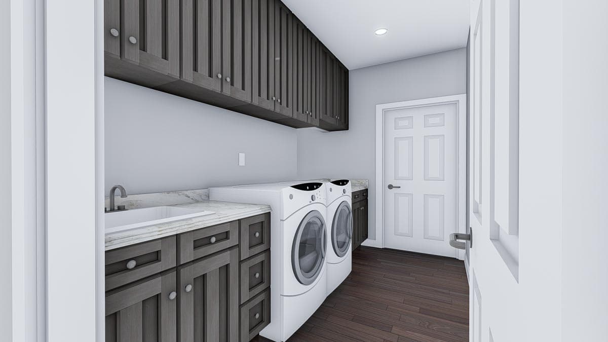 Plan 61361UT: Exclusive Duplex House Plan with Elevator and Ample Storage - Image #34 - New American, Traditional