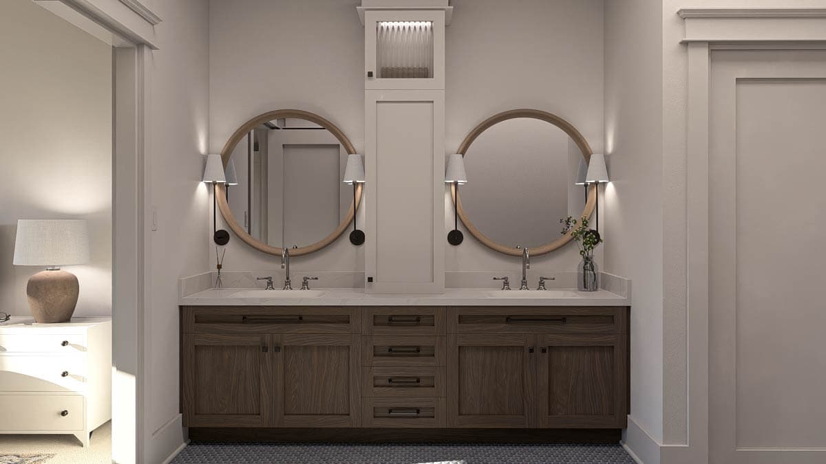 Plan 62907DJ: Modern Farmhouse Plan with Room Above a 2-Car Courtyard Garage - Image #11 - Country, Craftsman, Modern Farmhouse, New American