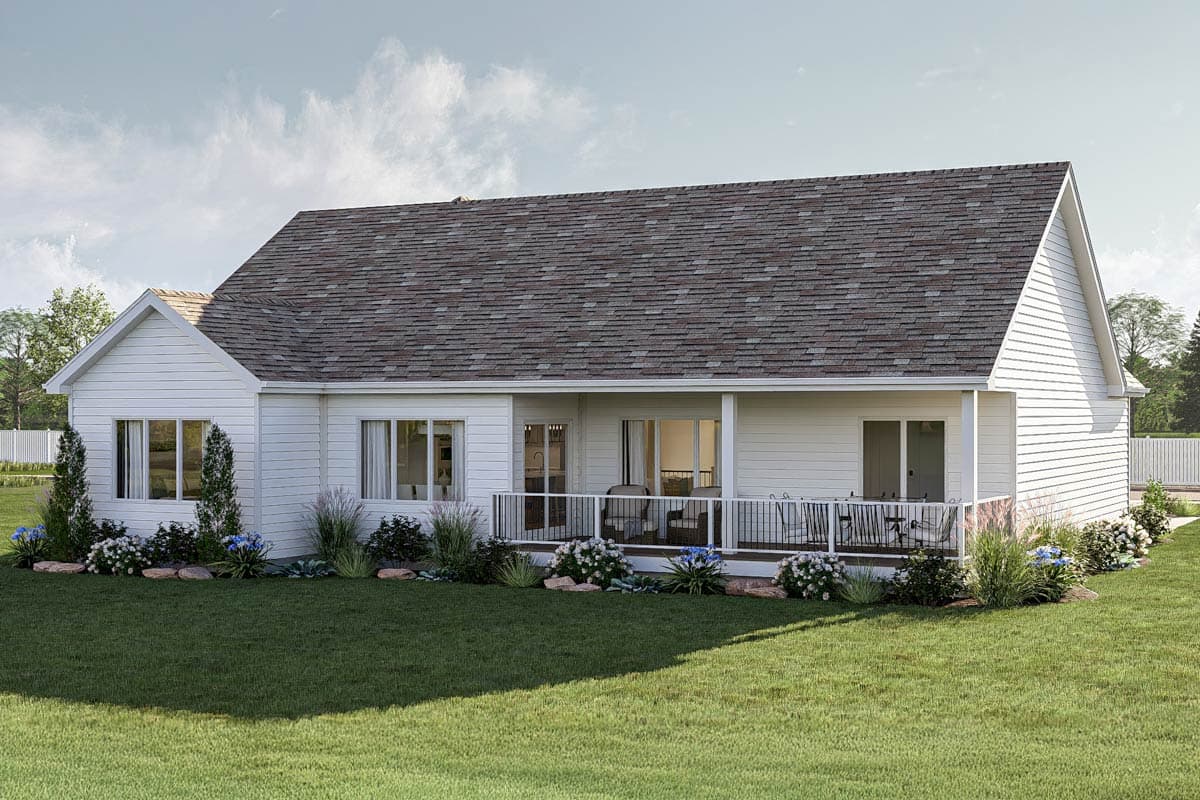 Plan 62907DJ: Modern Farmhouse Plan with Room Above a 2-Car Courtyard Garage - Image #13 - Country, Craftsman, Modern Farmhouse, New American