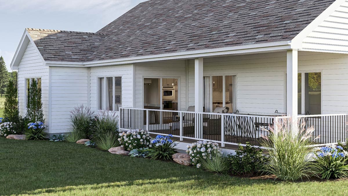 Plan 62907DJ: Modern Farmhouse Plan with Room Above a 2-Car Courtyard Garage - Image #14 - Country, Craftsman, Modern Farmhouse, New American