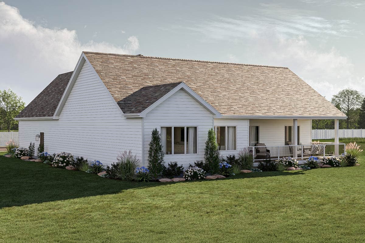 Plan 62907DJ: Modern Farmhouse Plan with Room Above a 2-Car Courtyard Garage - Image #15 - Country, Craftsman, Modern Farmhouse, New American