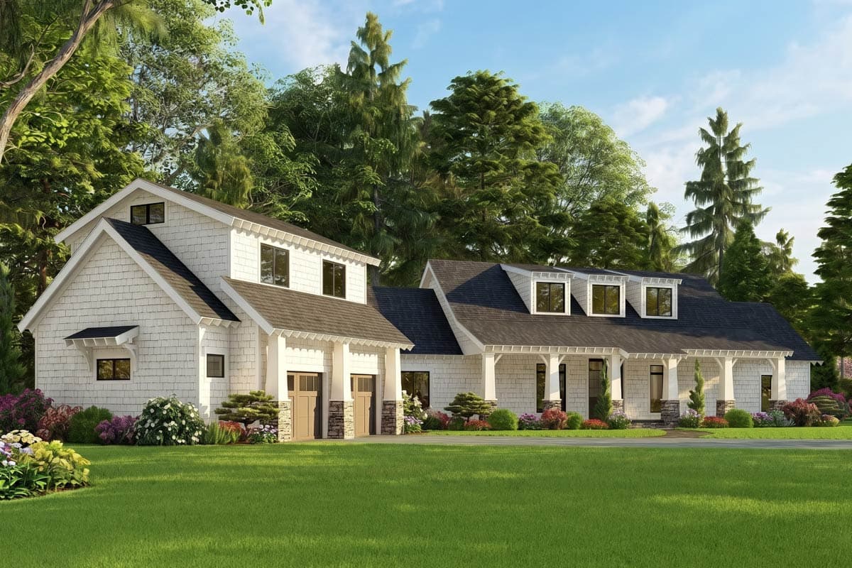 Plan 70674MK: Country House Plan with Bonus Room above Garage - 2050 Sq Ft - Image #6 - Country, Craftsman, Farmhouse, Mountain, Rustic