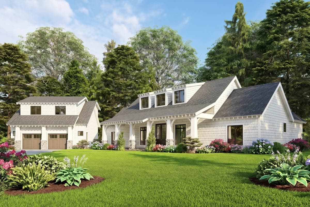 Plan 70674MK: Country House Plan with Bonus Room above Garage - 2050 Sq Ft - Image #7 - Country, Craftsman, Farmhouse, Mountain, Rustic